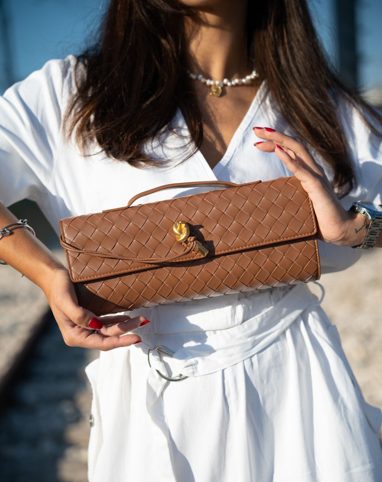 Joy Clutch Cuoio