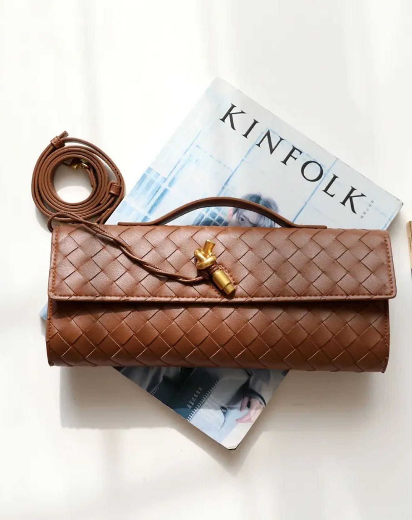 Joy Clutch Cuoio