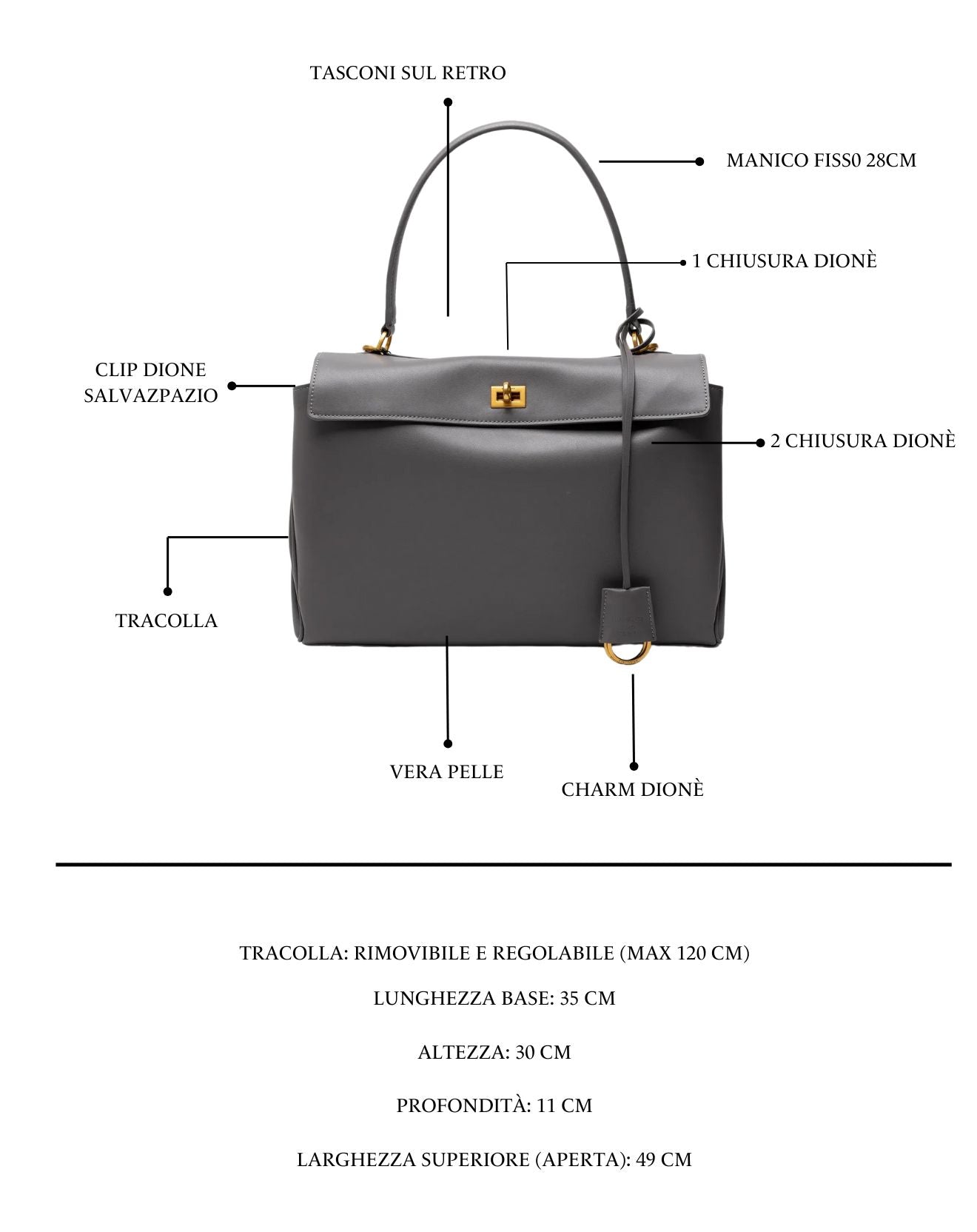 Celine Bag Silver Grigia